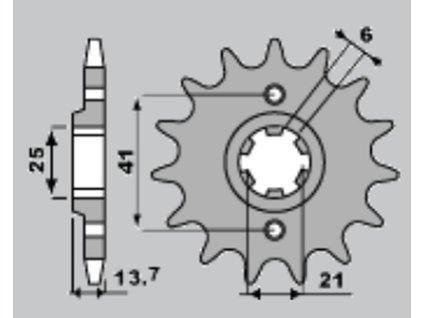 CHT Predná rozeta 268 15 zubov Honda Vf 500F 84-87