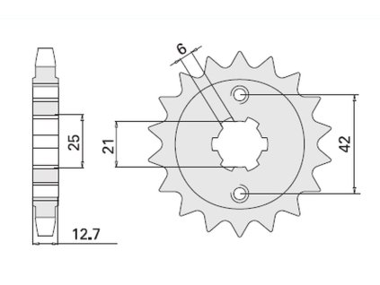 CHT Predná rozeta 288 17 zubov Honda Cb550F/ 75-80
