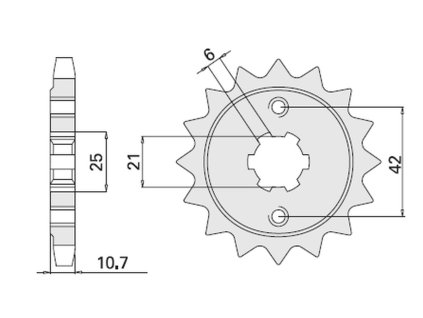 CHT Predná rozeta 338 16 zubov Honda Cb650 79-84