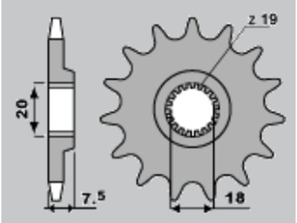 CHT Predná rozeta 340 13 zubov Honda Cr 125 87-03