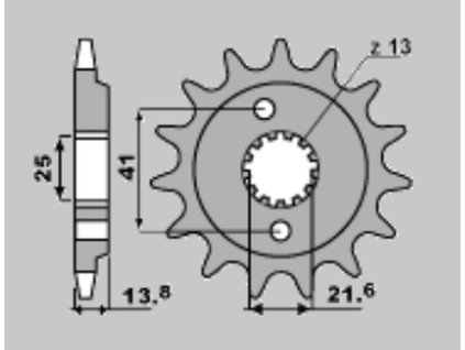 CHT Predná rozeta 346 16 zubov Honda Vt 600C '90-'04, Xrv 650