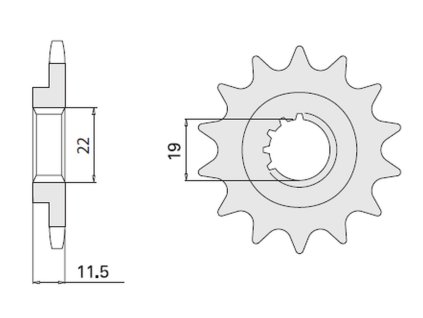 CHT Predná rozeta 4101 16 zubov Suzuki Dr 125 85-00