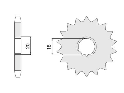 CHT Predná rozeta 426 14 zubov Suzuki Gn 125 91-00, Gs 125