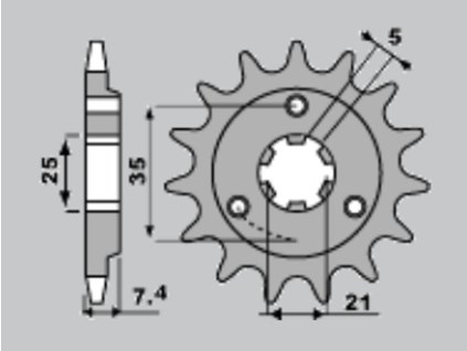 CHT Predná rozeta 437 15 zubov Suzuki Dr 600/650