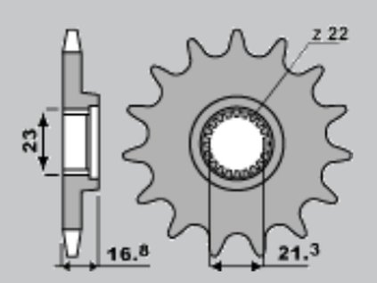 CHT Predná rozeta 443 16 zubov Yamaha Xj 600 Diversion '92-'05