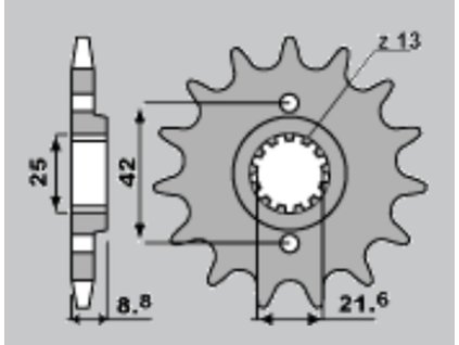 CHT Predná rozeta 523 14 zubov Kawasaki El 250 88-04