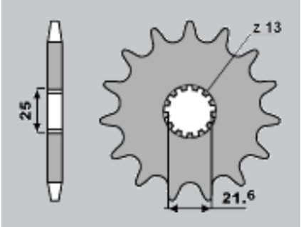 CHT Predná rozeta 566 17 zubov Kawasaki Vn 800 Vulcan '95-'05, Suzuki Gsx-R 1000 '01-'08, Sv 1000 '03-'06, Tl 1000S/R '97-'02, Gsx 1100F '88-'96, Gsf 1200/1250 Bandit '95-'15, Gsx 1400 '01-'06