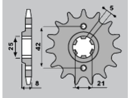 CHT Predná rozeta 575 15 zubov Yamaha Xt 600 '83-'86, Tt600, Xt550