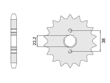 CHT Predná rozeta 728 14 zubov Cagiva Elefant 750 87-89