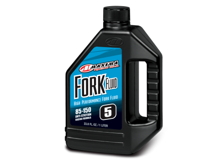 MAXIMA Racing Fork Fluid 5WT 1 l – ilustračná fotografia výrobcu; dodávaný kus má znečistený obal