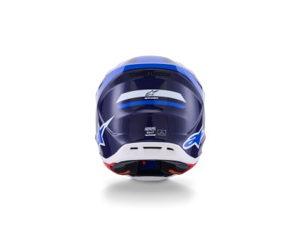 Motokrosová prilba Alpinestars S-M7 Rise – modrá/biela