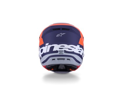 Motokrosová prilba Alpinestars S-M7 Core – oranžová/modrá