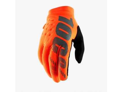 100% Rukavice Cross/Enduro Brisker Softshell – oranžové/čierne
