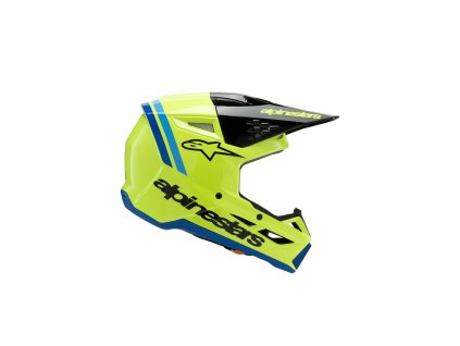 ALPINESTARS Detská motokrosová prilba S-M3 Youth Radium – žltá fluo/čierna/modrá