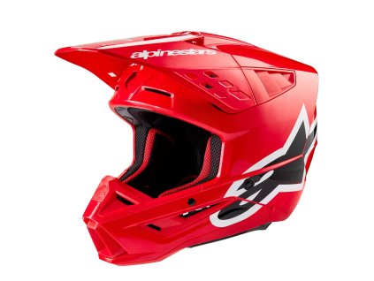ALPINESTARS Motokrosová prilba S-M5 22.06 Corp – žiarivá červená