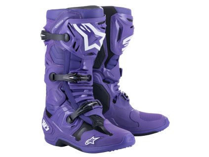 ALPINESTARS Motokrosové čižmy Tech 10 – fialová/čierna