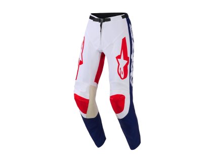 ALPINESTARS Motokrosové nohavice Racer Riway – biela/modrá/červená