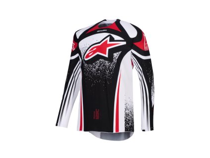 ALPINESTARS Motokrosový dres Techstar Nomur – čierna/biela/červená