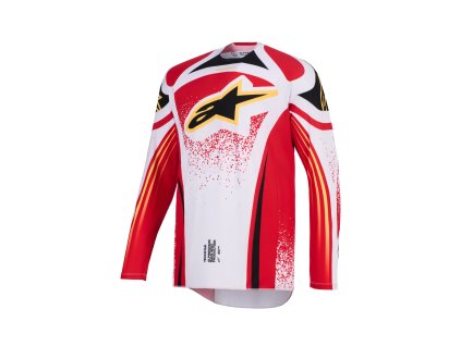 ALPINESTARS Motokrosový dres Techstar Nomur – sivá/červená/čierna