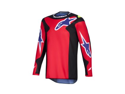 ALPINESTARS Motokrosový dres Fluid Grid – červená/čierna/fialová