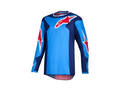 ALPINESTARS Motokrosový dres Fluid Grid – modrá/červená