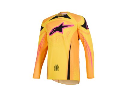 ALPINESTARS Motokrosový dres Techstar Nomur – oranžová/žltá/ružová