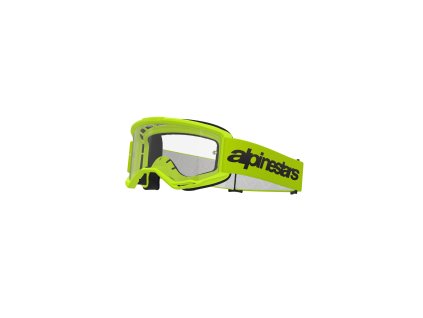 ALPINESTARS Motokrosové okuliare Vision 3 Wordmark – žltá fluo, číre sklo
