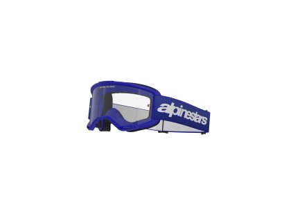 ALPINESTARS Motokrosové okuliare Vision 3 Wordmark – modrá, číre sklo