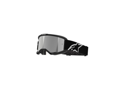 ALPINESTARS Motokrosové okuliare Vision 5 Corp – čierna, zrkadlové strieborné sklo
