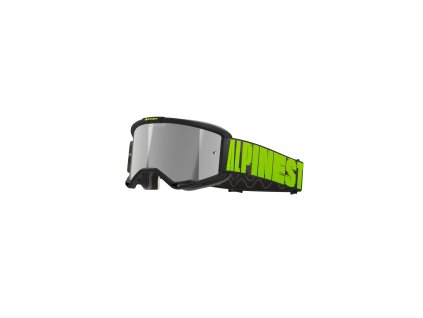 ALPINESTARS Motokrosové okuliare Vision 5 Hollow – antracitová/žltá fluo, zrkadlové strieborné sklo