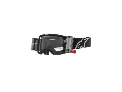 ALPINESTARS Motokrosové okuliare Vision 8 Corp Roll-Off – čierna, číre sklo