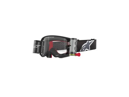 ALPINESTARS Motokrosové okuliare Supertech Corp Roll-Off – čierna/sivá, číre sklo
