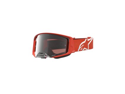 ALPINESTARS Motokrosové okuliare Supertech Vesta – oranžová/strieborná, zrkadlové strieborné sklo