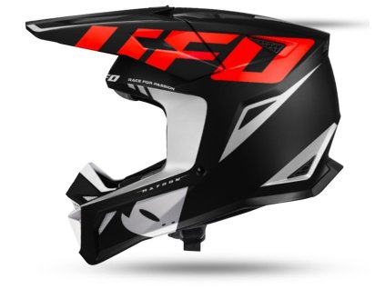 UFO 2026/09 KASK RAYSON OFFROAD KOLOR CZARNY / CZERWONY / BIAŁY ROZMIAR L - KOLEKCJA 2026/2027 (Veľkosť L)