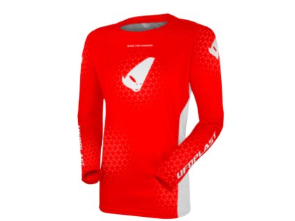 UFO 2026/09 KOSZULKA JERSEY SITRAX CROSS KOLOR CZERWONY / BIAŁY ROZMIAR L - KOLEKCJA 2026/2027 (Veľkosť L)