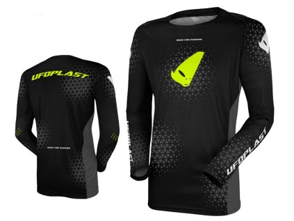 UFO 2026/09 KOSZULKA JERSEY SITRAX CROSS KOLOR CZARNY / ŻÓŁTY FLUO ROZMIAR L - KOLEKCJA 2026/2027 (Veľkosť L)