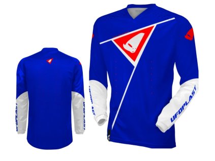 UFO 2026/09 KOSZULKA JERSEY THAIMFOR CROSS KOLOR NIEBIESKI / BIAŁY / CZERWONY ROZMIAR L - KOLEKCJA 2026/2027 (Veľkosť L)