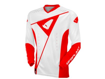UFO 2026/09 KOSZULKA JERSEY THAIMFOR CROSS KOLOR BIAŁY / CZERWONY ROZMIAR L - KOLEKCJA 2026/2027 (Veľkosť L)