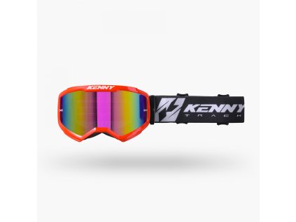 Kenny Track Kombat Plus – červené okuliare – pohľad spredu s pásom