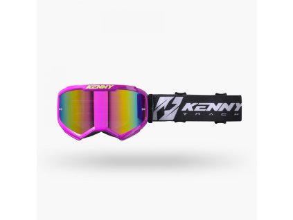 Kenny Track Kombat Plus – fialové okuliare – pohľad spredu s pásom