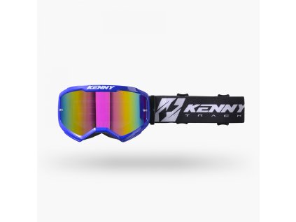 Kenny Track Kombat Plus – modré okuliare – pohľad spredu s pásom