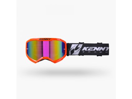 Kenny Track Kombat Plus – oranžové okuliare – pohľad spredu s pásom