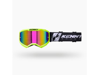 KENNY RACING GOGLE TRACK KOMBAT + ROZMIAR NEON YELLOW KOLOR ŻÓŁTY FLUO SZYBKA LUSTRO IRIDIUM (Veľkosť NEONYELLOWKOLORŻÓŁTYFLUOSZYBKALUSTROIRIDIUM)