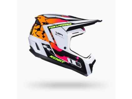 KENNY RACING KASK CROSS/ENDURO PERFORMANCE GRAPHIC + STAIN KOLOR BIAŁY/RÓŻOWY/FIOLETOWY ROZMIAR XS (Veľkosť XS)
