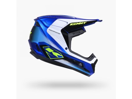 Kenny Performance Graphic Racing Blue Helmet – bočný pohľad