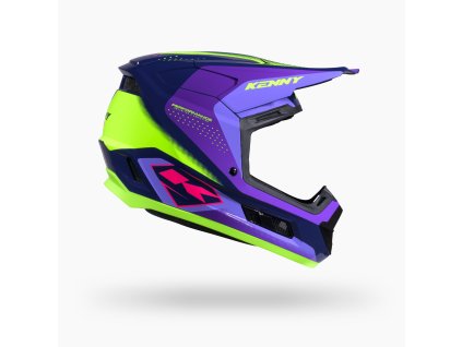 KENNY RACING KASK CROSS/ENDURO PERFORMANCE GRAPHIC RACING PURPLE KOLOR FIOLETOWY/ŻÓŁTY FLUO ROZMIAR XS (Veľkosť XS)