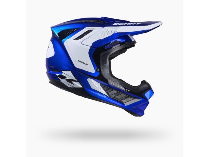 KENNY RACING KASK CROSS/ENDURO TITANIUM GRAPHIC CANDY BLUE KOLOR NIEBIESKI/BIAŁY ROZMIAR XS (Veľkosť XS)