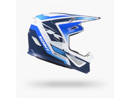 Kenny Track Graphic + Focus Blue Helmet – bočný pohľad