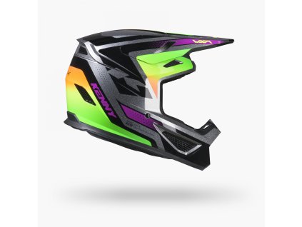 Kenny Track Graphic + Focus Neon Helmet – bočný pohľad