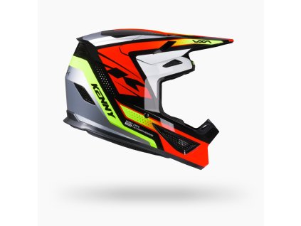KENNY RACING KASK CROSS/ENDURO TRACK GRAPHIC + FOCUS RED KOLOR CZERWONY/ŻÓŁTY FLUO/ CZARNY ROZMIAR XS (Veľkosť XS)
